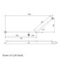 HS Toilet Rail BS 870x700mm - LH