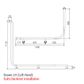 HS Corner Toilet Rail BS 1110x1030x600mm - LH