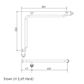 HS Corner Rail BS 800x800mm - LH