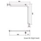 HS Corner Rail BS 800x800mm - RH