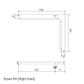 HS Corner Rail BS 760x1000mm - RH