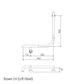 Linear 90° Toilet Rail BS 450x450mm - LH