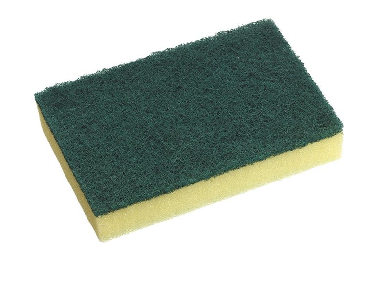 OATES Sponge Scourer Green 150 x 100mm (15) Commercial Cleaning