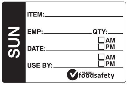 DAYDOT Prep Day of Week Sunday (250)