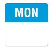 DAYDOT Day of Week 40mm Squares Monday (500)