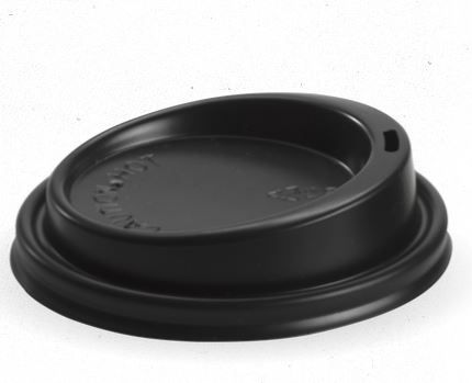 BIOPAK Black Lid for 8, 12, 16 & 20oz BioCups 20 x 50