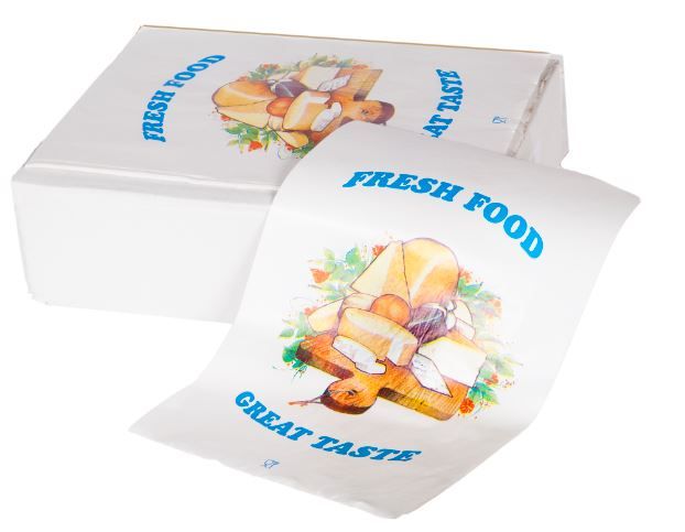 Printed Deli Wrap Gloss Poly Finish 370 x 500mm (750 Sheets)