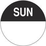 DAYDOT Day of Week 24mm Circles Sunday (1000)