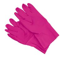 Silverlined Rubber Glove Pink Size 8/Medium Pair (12)