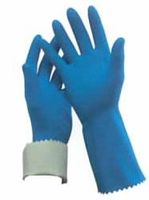 Silverlined Rubber Glove Blue Size 9/Large Pair (12)