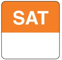 DAYDOT Day Of Week 24mm Squares Dissolvable Saturday (1000)