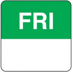 DAYDOT Day Of Week 24mm Squares Dissolvable Friday (1000)