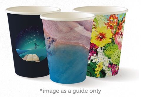 BIOPAK Art Series DW Cup 8oz Short (90mm diam) 20 x 50