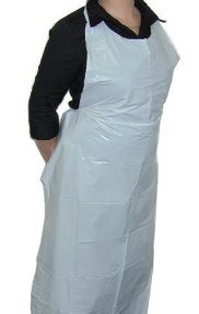 LDPE Apron White 1170 x 700mm 5 x 100