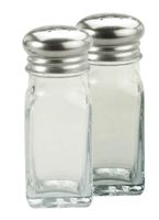 Salt And Pepper Shaker Glass Square 60mL (12)