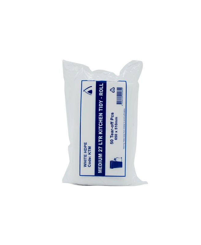 Kitchen Tidy Liners Medium 27L 649 x 510mm White 20x50