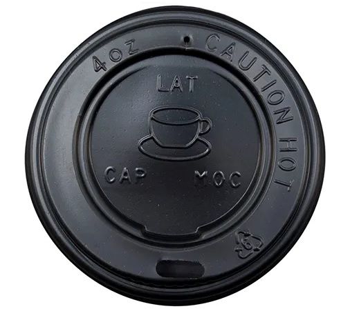 TAILORED Paper Hot Cup Lid 4oz Black 50