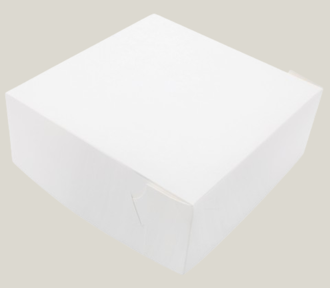 Cake Box 9 x 9 x 3 White 500um (100)