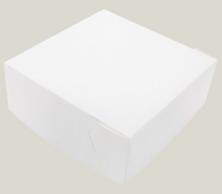 Cake Box 9 x 9 x 3 White 500um (100)