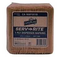 CASTAWAY Serv-Rite 1Ply Brown Dispenser Napkin 12 x 500