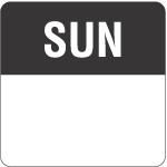 DAYDOT Day of Week 40mm Squares Sunday (500)