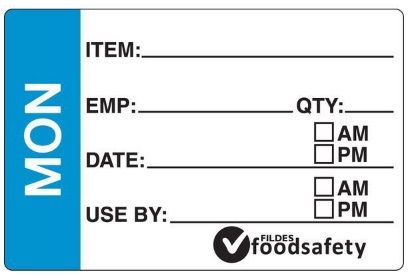 DAYDOT Prep Day of Week Monday (250)