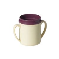 Insulated Mug Double Handled 250ml Yellow/Burgundy