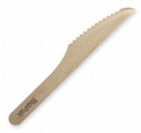 BIOPAK Wooden Knife 16cm 10x100