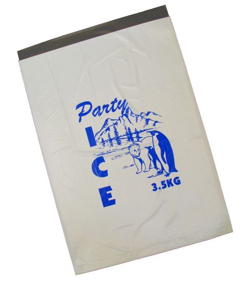 HDPE 3.5Kg Ice Bag Printed 455 x 305mm 4 x 500