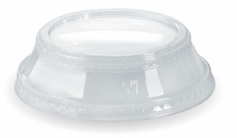 BIOPAK Clear Dome Lid No Hole Suits 300 - 700ml Cup 20 x 50