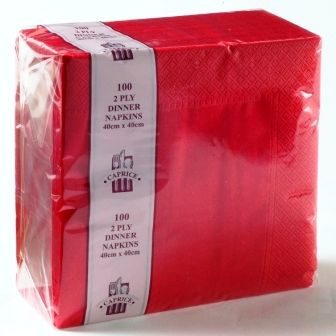 CAPRICE 2Ply Dinner Napkin Red 10x100