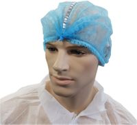 Non Woven Cap Disposable Crimped Blue 1000