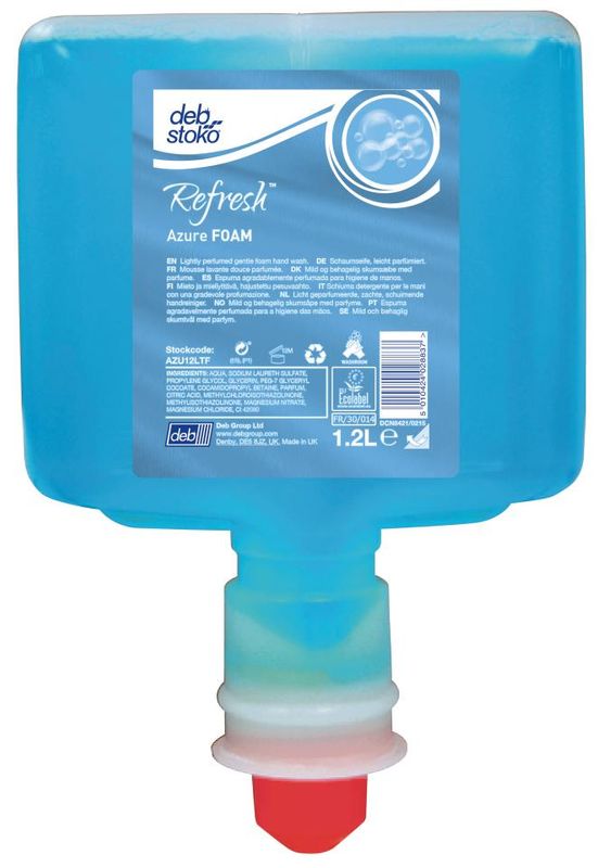 DEB REFRESH T/Free Azure Foam Wash 1.2L Cartridge (3)