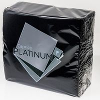 CAPRICE Platinum Dinner Napkin Black GT 10 x 100
