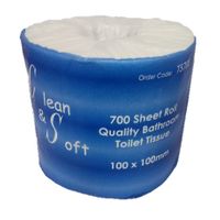 CLEAN & SOFT 2Ply Toilet Roll 700 Sheet (48)