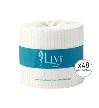 LIVI Essentials 2-ply Toilet Roll 1001 400 Sheet (48)