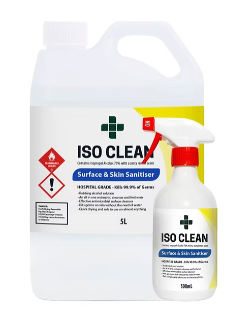 CLEAN+ Iso Clean Surface & Skin Sanitiser 5L