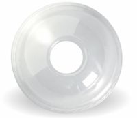 BIOPAK Clear Dome Lid with 20mm Hole to suit 300 - 700ml Cup 10 x 100