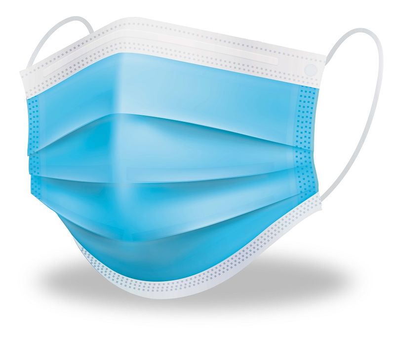 Face Mask (Reynard) 3ply Level 2 with Ear Loops Blue (50)