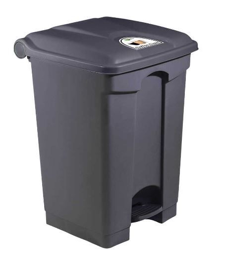 Pedal Bin 70L Grey Base Grey Lid