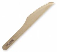BIOPAK Coated Wooden Knife 16cm 10x100