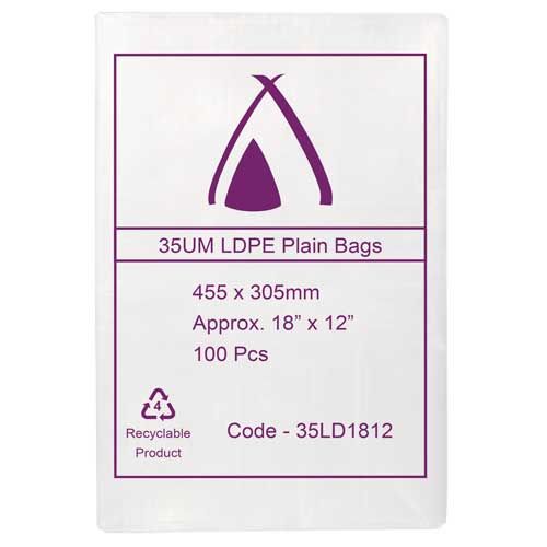 TAILORED LDPE Bag 35um 455 x 305mm 10x100