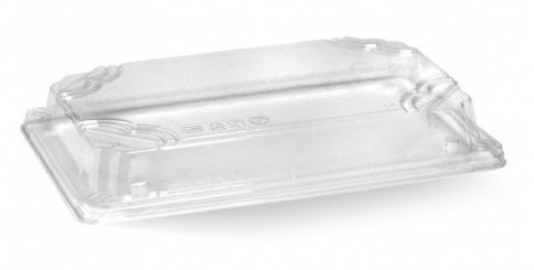 BIOPAK Biocane Sushi Tray Large PLA Lid 12 x 50