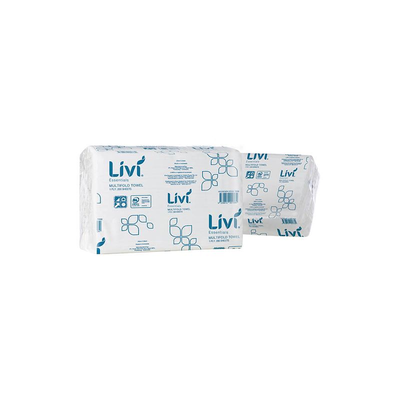LIVI Multifold Hand Towel 200 Sheet (20)