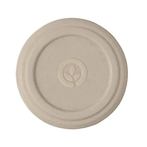 BIOPAK Sugarcane Lid Natural to suit Sauce Biocup 90-120ml 8 x 125