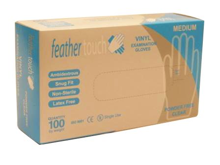 VERIDIA Clear Vinyl Glove P/Free Medium Pack of 100