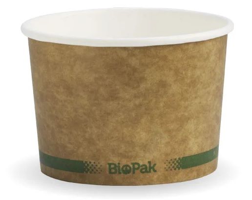 BIOPAK Bio Food Bowl Natural 8oz 20 x 50