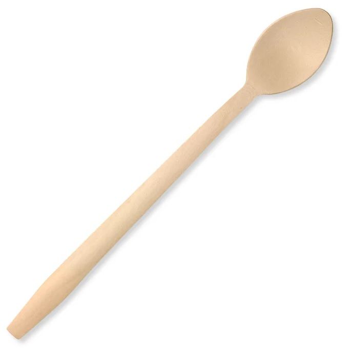 BIOPAK Wooden Tall Teaspoon 20cm 10 x 100