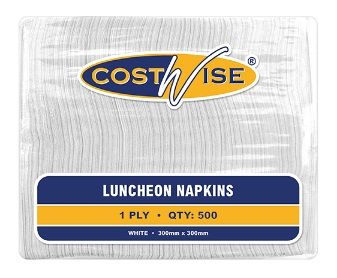 COSTWISE 1PLY Lunch Napkin Quarter Fold White (3000)