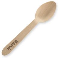 BIOPAK Coated Wooden Teaspoon 10cm 20x100